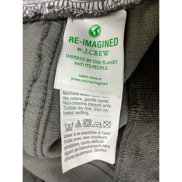 J Crew Women's 9" High Rise Skinny Fit Pants Gray Corduroy Button Fly Size 31 - Picture 7 of 12